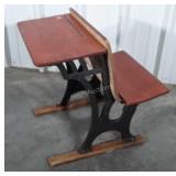 Antique School Desk, youth size, flip seat,