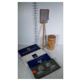 Advertising lot, bank bags, Schewel Furniture fly