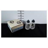 Waterford crystal salt and pepper shakers with