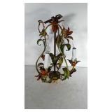 Hanging chandelier  with burnt orange floral