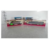 2 Train Locomotives by HO TRAINS & 2 train cars