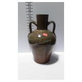 Clay double handle planter vase