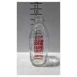 Milk Bottle, Quart Size, Ideal Farms Dairy,