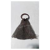 Vintage Beaded Purse double decor ring handled