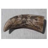 Scrimshaw, Angle decor Victory, about 4" long