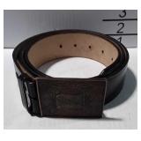 Confederate Flag Brass Buckle with new black