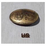 US Belt Buckle, and US Lapel or Hat Pin