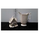 Lenox, pitcher and 2000 gingerbread music box