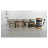 5 Oktoberfest Beer Steins. 4 are Richmond, VA.,