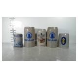 5 beer steins.