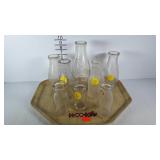 Dairy bottle collection, eight, some damaged as