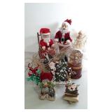 Holiday decor, snow globe, angel, stocking
