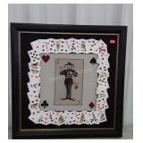 Framed joker picture, 30x30