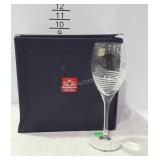 Etched Crystal stemware, six goblets in box by
