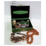 Jewelry box with costume jewelry