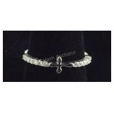 Size 7- Sterling silver CZ cross ring