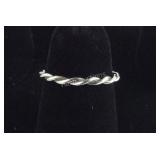 Size 6 Sterling silver braided ring