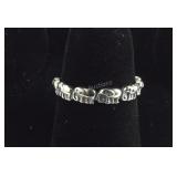 Size 7- Sterling silver elephants ring