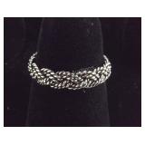 Size 7- Sterling silver twisted ring
