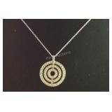 Sterling Silver Pendant With CZ Stones And