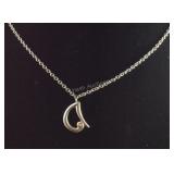 Sterling Silver Pendant And Necklace 7.2 grams,