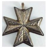 Reed & Barton 1977 Christmas Cross Pendant 16.3