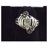 Size 5.75 Marquise Shaped CZ Ring 4.4 grams,
