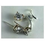 Two Pendants And A Pair OF Earrings With CZ