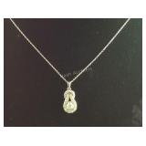 Sterling Silver Pendant With CZ Stones And
