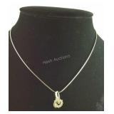 Sterling Silver Pendant With CZ Stones And