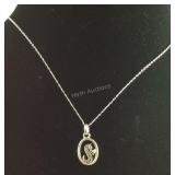 Sterling Silver Necklace With A Pendant Of A Sea