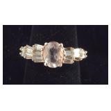 Size 7 Costume Jewelry Ring With Large And Small