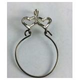 Two Heart Pendant 1.2 grams, 1 1/2 "