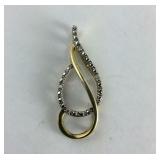 Genuine Diamond Two Tone Pendant 1.8 grams, 1
