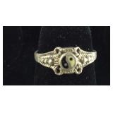 Size 5.25 Vintage Sterling Silver Ring 2 grams,