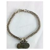 Sterling Silver And 18 K Gold Bracelet With Two