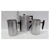 Wear Ever aluminum pitchers and drip coffee maker