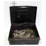 Tin strong box full of keys