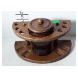 Pipe stand with tobacco jar