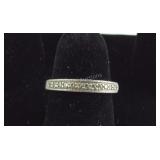 Size 6.75 Sterling Silver Band/Ring CZ Stones 2.2