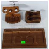 Vintage pipe stand and pipe holder plus dresser