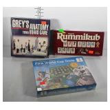 3 factory sealed board games: Grey