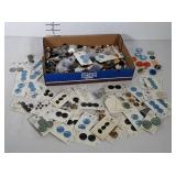 Box of buttons, most are vintage,  several still