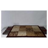 Two scatter rugs, rubber backed, 59 x 20 (good
