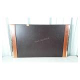 Vintage leather desk pad, 34 x 20