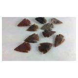 10 arrowheads