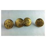 Gold Tone Military Buttons