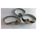Three Ladies Wrist Watches Vintage, Helbros,