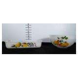 FireKing Gay Fad bowl and casserole dish.