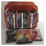 DVDS, in poly storage tote